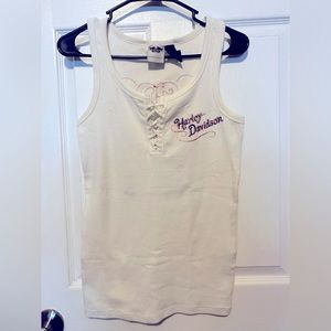 Harley Davidson lace up front tank size Medium